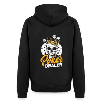 Joueur de poker Joueur de poker Cadeau de poker - Veste à capuche bio Premium Unisexe - noir - Dos - Nico (187cm)