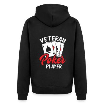 Joueur de poker Joueur de poker Cadeau de poker - Veste à capuche bio Premium Unisexe - noir - Dos - Nico (187cm)