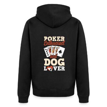 Joueur de poker Joueur de poker Cadeau de poker - Veste à capuche bio Premium Unisexe - noir - Dos - Nico (187cm)