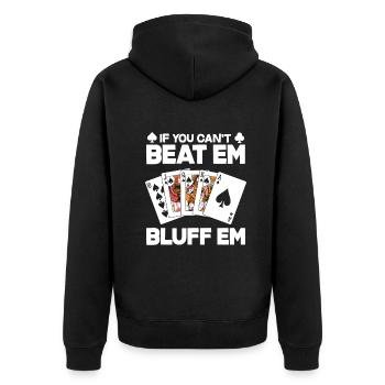 Joueur de poker Joueur de poker Cadeau de poker - Veste à capuche bio Premium Unisexe - noir - Dos - Nico (187cm)