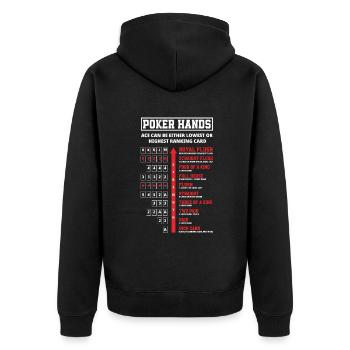 Joueur de poker Joueur de poker Cadeau de poker - Veste à capuche bio Premium Unisexe - noir - Dos - Nico (187cm)
