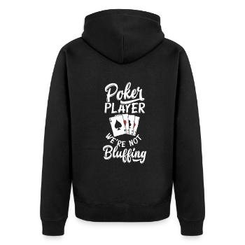 Joueur de poker Joueur de poker Cadeau de poker - Veste à capuche bio Premium Unisexe - noir - Dos - Nico (187cm)