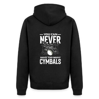 Schlagzeug Schlagzeuger Geschenk - Unisex Premium Bio Zip Hoodie - Schwarz - Hinten - Nico (187cm)