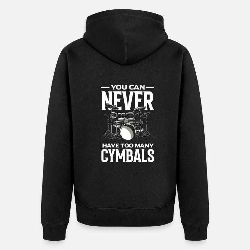 Drums Drummer Gift - Veste à capuche bio Premium Unisexe - noir