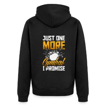 Schlagzeug Schlagzeuger Geschenk - Unisex Premium Bio Zip Hoodie - Schwarz - Hinten - Nico (187cm)