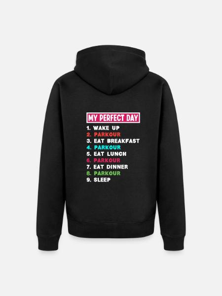 Funny Parkour Runner Freerunner Gift - Unisex Premium Organic Zip Hoodie - black