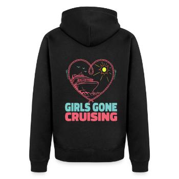 Girls Gone Cruising 2023 Design for Adventure et - Veste à capuche bio Premium Unisexe - noir - Dos - Nico (187cm)