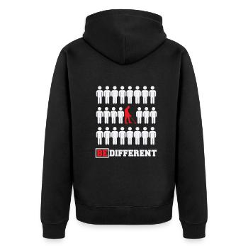 Détecteur de métaux à sondage amusant - Veste à capuche bio Premium Unisexe - noir - Dos - Nico (187cm)