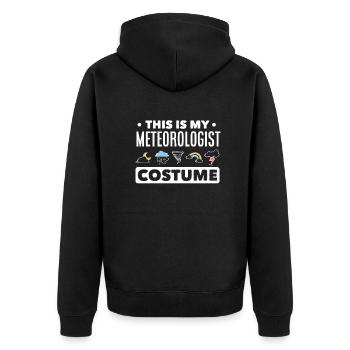 Meteorologist Meteorology Storm Chaser Gift - Unisex Premium Organic Zip Hoodie - black - Back - Nico (187cm)