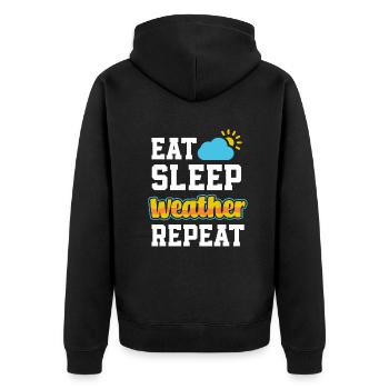 Meteorologist Meteorology Storm Chaser Gift - Unisex Premium Organic Zip Hoodie - black - Back - Nico (187cm)