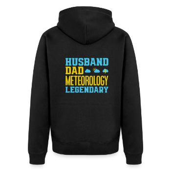 Meteorologist Meteorology Storm Chaser Gift - Unisex Premium Organic Zip Hoodie - black - Back - Nico (187cm)