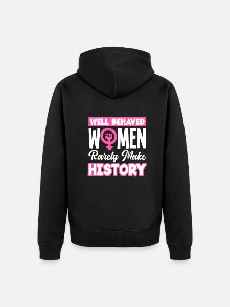 Féminisme Féministe - Veste à capuche bio Premium Unisexe - noir