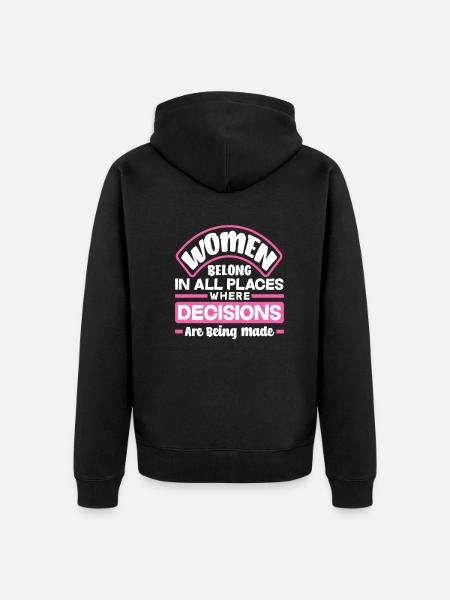 Feminism Feminist - Unisex Premium Organic Zip Hoodie - black