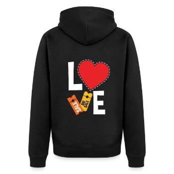 Funny Extreme Couponing Coupon Gift - Unisex Premium Organic Zip Hoodie - black - Back - Nico (187cm)