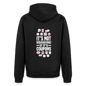 Funny Extreme Couponing Coupon Gift - Unisex Premium Organic Zip Hoodie - black - Back - Nico (187cm)