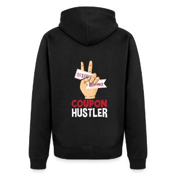 Funny Extreme Couponing Coupon Gift - Unisex Premium Organic Zip Hoodie - black - Back - Nico (187cm)