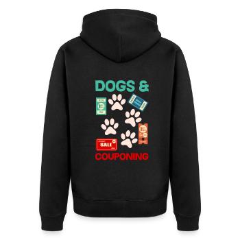 Funny Extreme Couponing Coupon Gift - Unisex Premium Organic Zip Hoodie - black - Back - Nico (187cm)