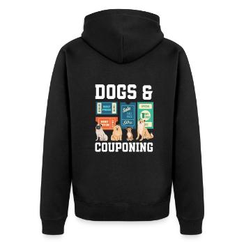 Funny Extreme Couponing Coupon Gift - Unisex Premium Organic Zip Hoodie - black - Back - Nico (187cm)