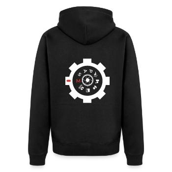 Drôle Photographie Photographe Photographe Cadeau - Veste à capuche bio Premium Unisexe - noir - Dos - Nico (187cm)