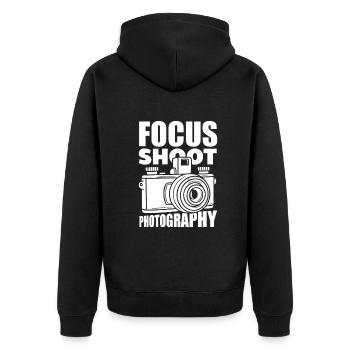 Drôle Photographie Photographe Photographe Cadeau - Veste à capuche bio Premium Unisexe - noir - Dos - Nico (187cm)
