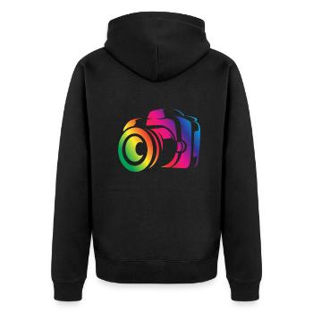 Drôle Photographie Photographe Photographe Cadeau - Veste à capuche bio Premium Unisexe - noir - Dos - Nico (187cm)