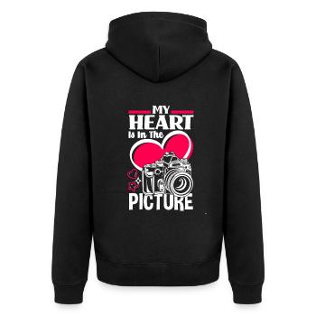 Drôle Photographie Photographe Photographe Cadeau - Veste à capuche bio Premium Unisexe - noir - Dos - Nico (187cm)