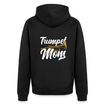 Trompete Trompeter Trompeten Spieler - Unisex Premium Bio Zip Hoodie - Schwarz - Hinten - Nico (187cm)