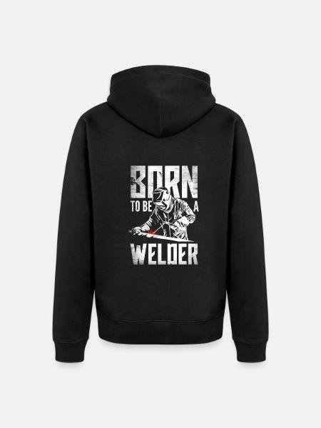 Funny Welder Gift - Unisex Premium Organic Zip Hoodie - black