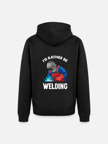 Funny Welder Gift - Unisex Premium Organic Zip Hoodie - black