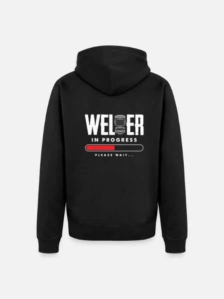 Funny Welder Gift - Unisex Premium Organic Zip Hoodie - black