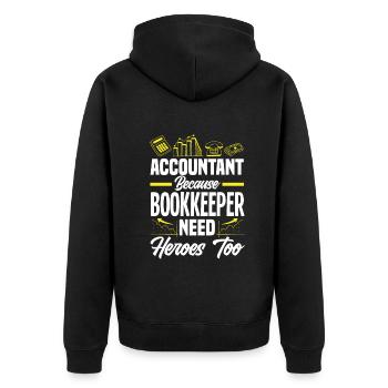 Drôle de cadeau comptable de conseiller fiscal - Veste à capuche bio Premium Unisexe - noir - Dos - Nico (187cm)