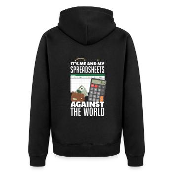 Drôle de cadeau comptable de conseiller fiscal - Veste à capuche bio Premium Unisexe - noir - Dos - Nico (187cm)