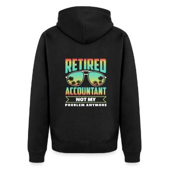 Drôle de cadeau comptable de conseiller fiscal - Veste à capuche bio Premium Unisexe - noir - Dos - Nico (187cm)