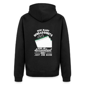 Drôle de cadeau comptable de conseiller fiscal - Veste à capuche bio Premium Unisexe - noir - Dos - Nico (187cm)