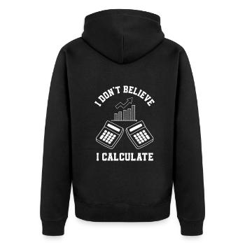 Drôle de cadeau comptable de conseiller fiscal - Veste à capuche bio Premium Unisexe - noir - Dos - Nico (187cm)