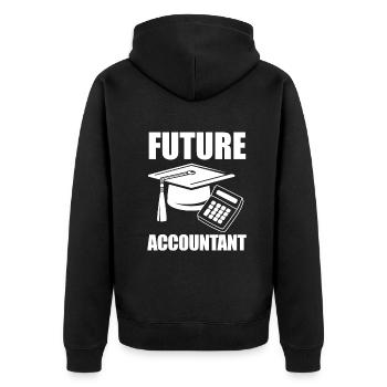 Drôle de cadeau comptable de conseiller fiscal - Veste à capuche bio Premium Unisexe - noir - Dos - Nico (187cm)