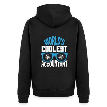 Drôle de cadeau comptable de conseiller fiscal - Veste à capuche bio Premium Unisexe - noir - Dos - Nico (187cm)