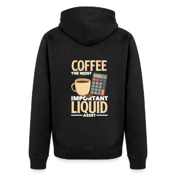 Drôle de cadeau comptable de conseiller fiscal - Veste à capuche bio Premium Unisexe - noir - Dos - Nico (187cm)