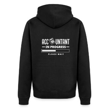 Drôle de cadeau comptable de conseiller fiscal - Veste à capuche bio Premium Unisexe - noir - Dos - Nico (187cm)