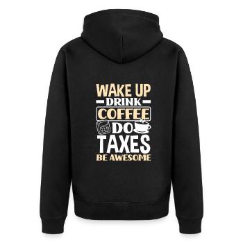 Drôle de cadeau comptable de conseiller fiscal - Veste à capuche bio Premium Unisexe - noir - Dos - Nico (187cm)