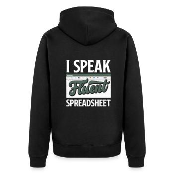 Drôle de cadeau comptable de conseiller fiscal - Veste à capuche bio Premium Unisexe - noir - Dos - Nico (187cm)