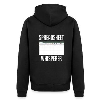 Drôle de cadeau comptable de conseiller fiscal - Veste à capuche bio Premium Unisexe - noir - Dos - Nico (187cm)