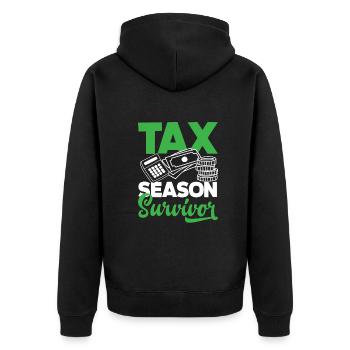 Drôle de cadeau comptable de conseiller fiscal - Veste à capuche bio Premium Unisexe - noir - Dos - Nico (187cm)