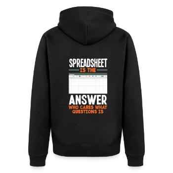 Drôle de cadeau comptable de conseiller fiscal - Veste à capuche bio Premium Unisexe - noir - Dos - Nico (187cm)