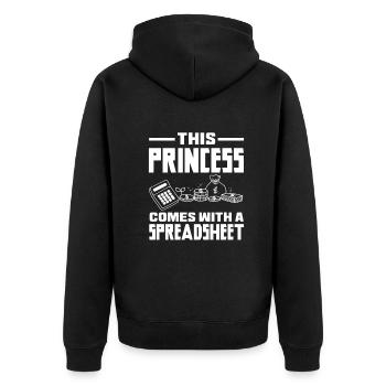 Drôle de cadeau comptable de conseiller fiscal - Veste à capuche bio Premium Unisexe - noir - Dos - Nico (187cm)