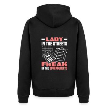 Drôle de cadeau comptable de conseiller fiscal - Veste à capuche bio Premium Unisexe - noir - Dos - Nico (187cm)