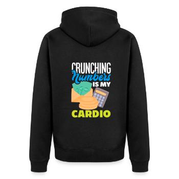 Drôle de cadeau comptable de conseiller fiscal - Veste à capuche bio Premium Unisexe - noir - Dos - Nico (187cm)