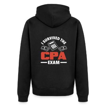 Drôle de cadeau comptable de conseiller fiscal - Veste à capuche bio Premium Unisexe - noir - Dos - Nico (187cm)