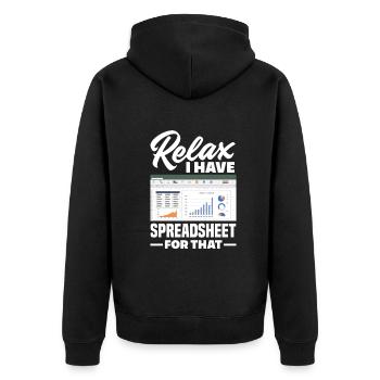 Drôle de cadeau comptable de conseiller fiscal - Veste à capuche bio Premium Unisexe - noir - Dos - Nico (187cm)