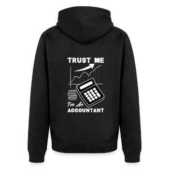 Drôle de cadeau comptable de conseiller fiscal - Veste à capuche bio Premium Unisexe - noir - Dos - Nico (187cm)